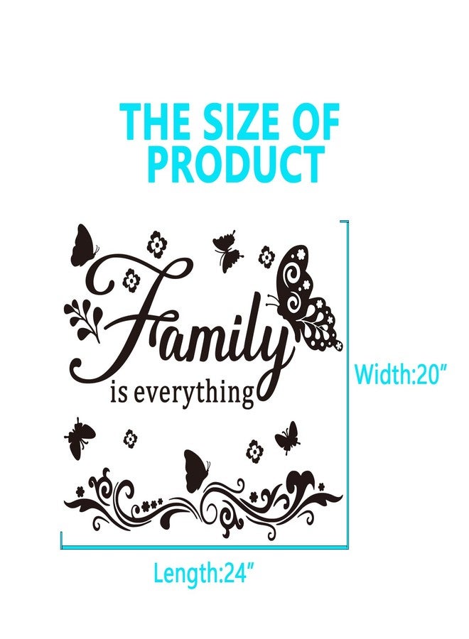 AnFigure Motivational Home Wall Decals for Bedroom: Family Inspirational Quotes Vinyl Art Wall Stickers for Living Room Kitchen Apartment Bathroom - Family is Everything 24" X 20" - Image 3