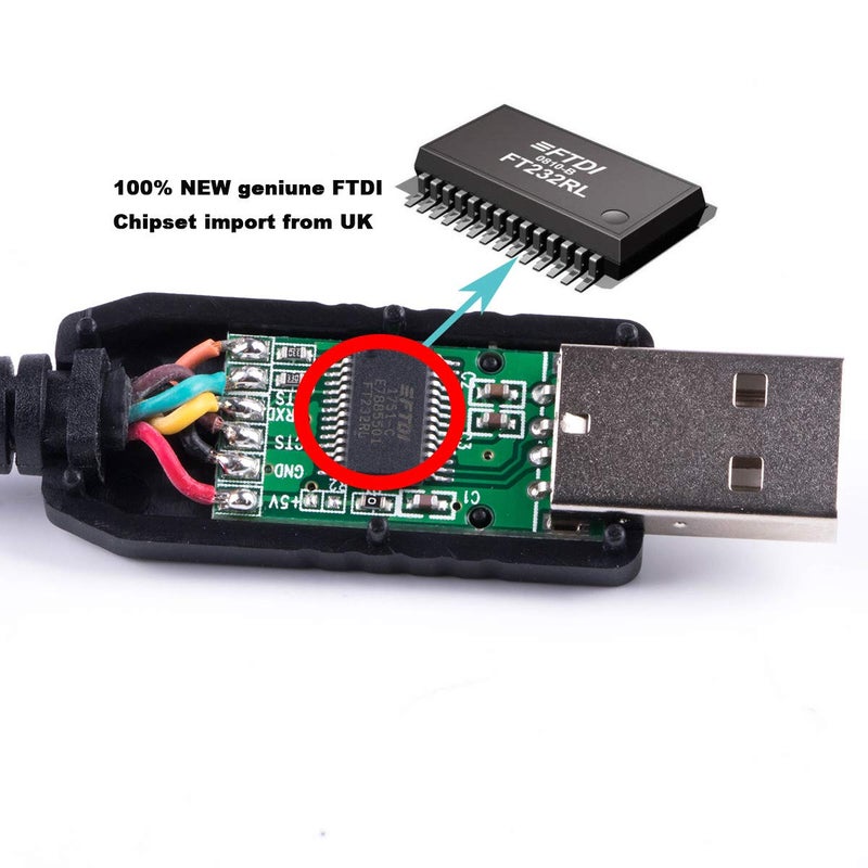 Suamdoen USB to 3.5mm Audio Jack 5V TTL UART Serial Cable with FT232RL Chipset Works for LG HDTV LG Televisions Mazur PRM-9000, TTL-232R-5V-AJ - Image 3
