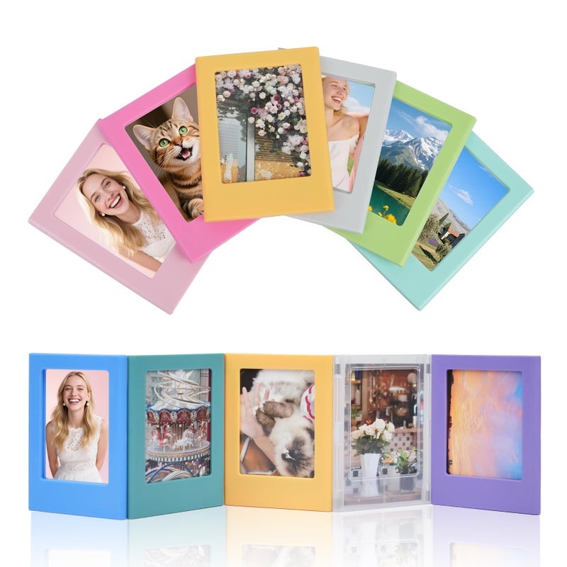 Gloxlite 12Pack Magnetic Picture Frame, Mini Picture Magnets 2.5x3.5 inches Picture Frame for Refrigerator, Small Size Magnetic Photo Frames, Magnetic Photo Frames for Refrigerator, School, Office(Photo Size-3.3 x2.1 inches) - Image 1