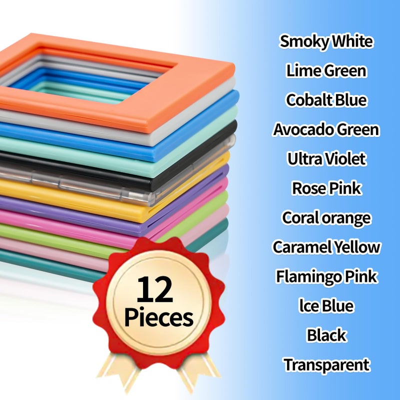 Gloxlite 12Pack Magnetic Picture Frame, Mini Picture Magnets 2.5x3.5 inches Picture Frame for Refrigerator, Small Size Magnetic Photo Frames, Magnetic Photo Frames for Refrigerator, School, Office(Photo Size-3.3 x2.1 inches) - Image 2
