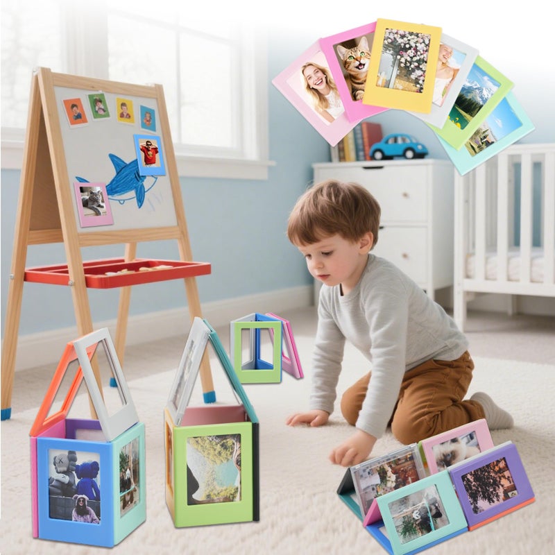Gloxlite 12Pack Magnetic Picture Frame, Mini Picture Magnets 2.5x3.5 inches Picture Frame for Refrigerator, Small Size Magnetic Photo Frames, Magnetic Photo Frames for Refrigerator, School, Office(Photo Size-3.3 x2.1 inches) - Image 5