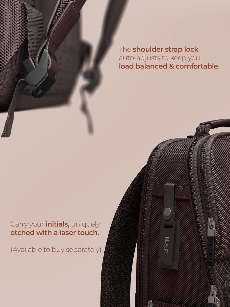 EUME Premium 15.6 in Laptop Bags for Men & Women Office Use | Stylish Backpack Bag | Spacious Backpack for Travelling | 24L Zenith Brown - Image 4