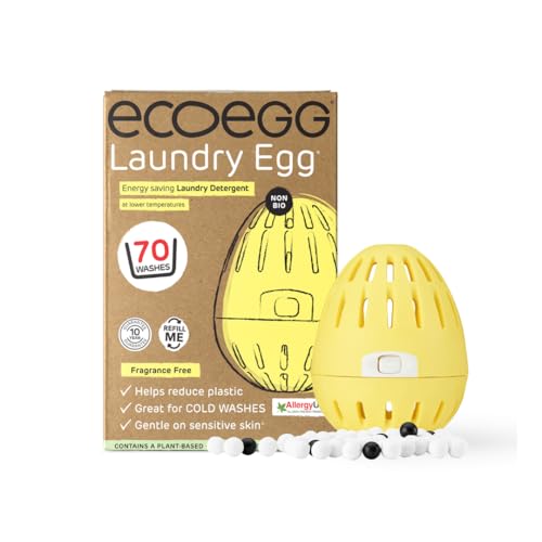 Ecoegg Laundry Egg | Detergent & Fabric Conditioner Replacement | Non bio, no enzymes, phosphates, bleach | Sensitive Skin | Orange Blossom 70 Washes (Fragrance Free) - Image 1