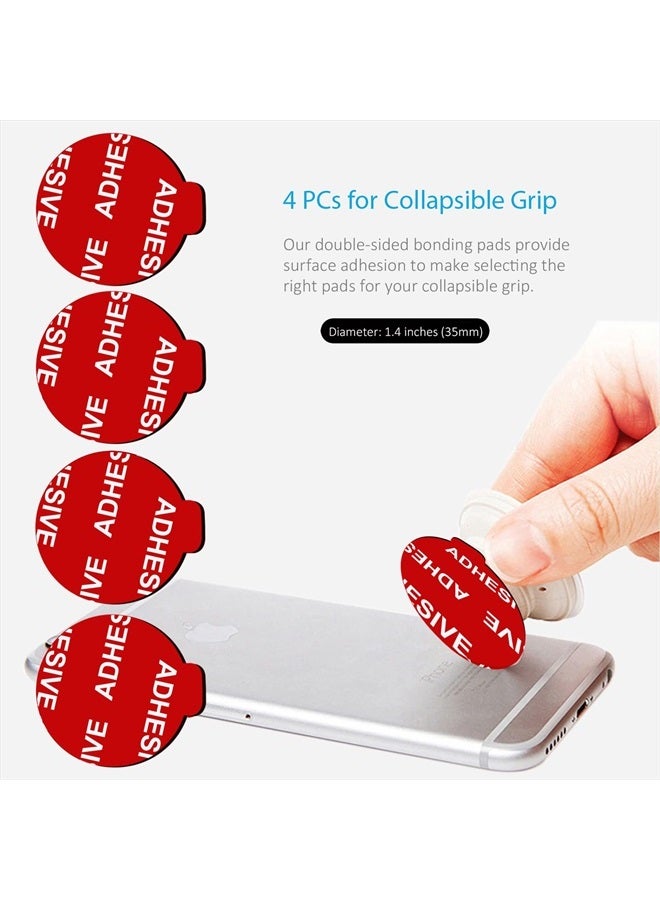 PKYAA 8 Pack Sticky Adhesive Compatible with Socket Mount Base, Double-Sided Replacement Tape for Car Magnetic Phone Holder, 4 Pack Sticker Pads for Collapsible Grip & Stand Base - Image 5