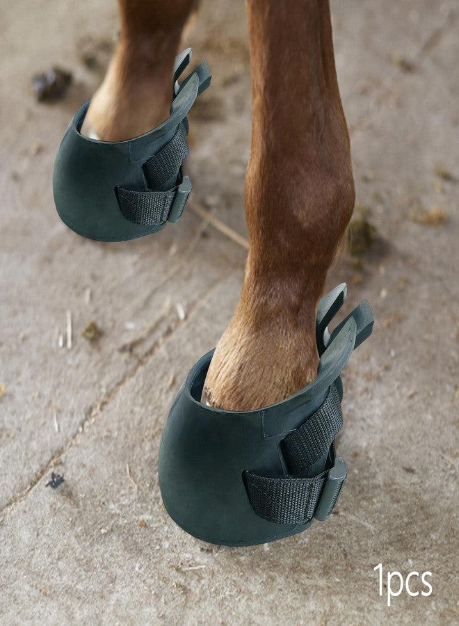 Esquirla Horse Hoof Boots Sturdy Comfortable Protective Cover Equine Hoof Protector Horses Protection Rubber for Riding Training Equestrian Supplies, L - Image 2