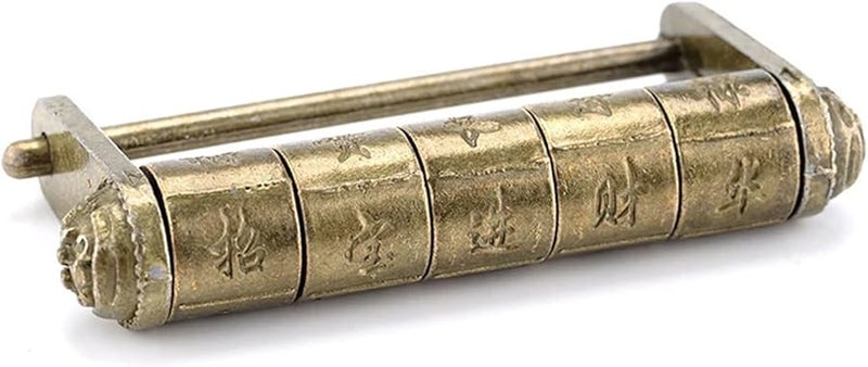 Antique Bronze Retro 5 Letter Combination Lock Zinc Alloy Password Padlock Type B - Image 4