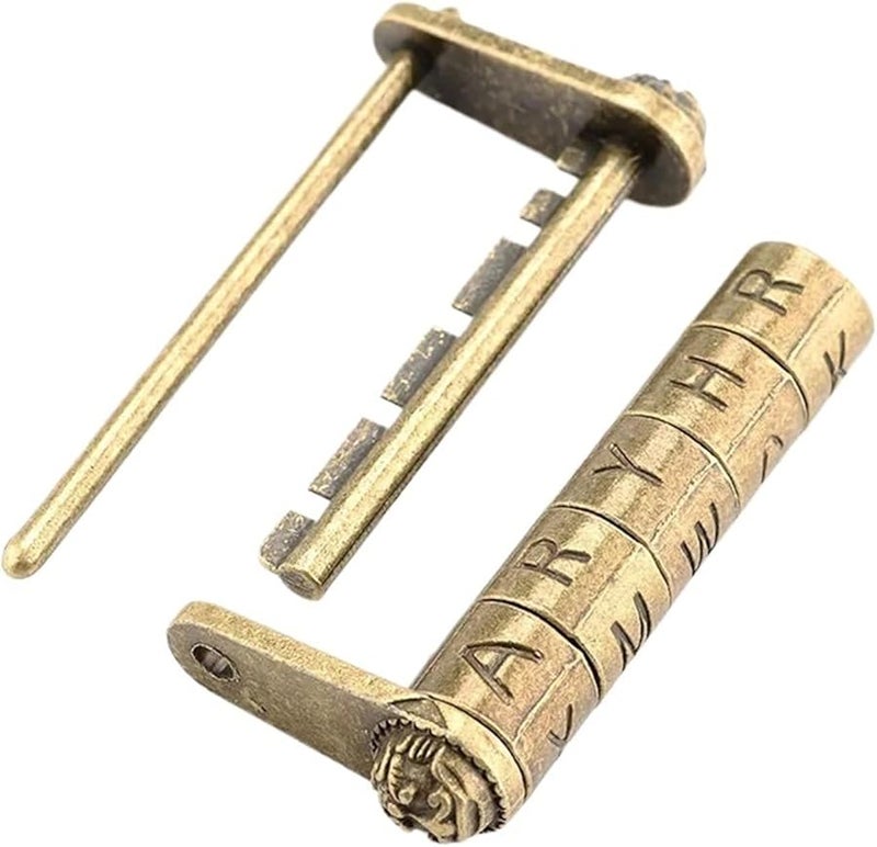 Antique Bronze Retro 5 Letter Combination Lock Zinc Alloy Password Padlock Type B - Image 5