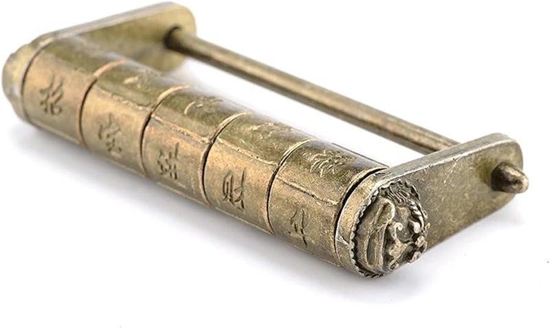 Antique Bronze Retro 5 Letter Combination Lock Zinc Alloy Password Padlock Type B - Image 1