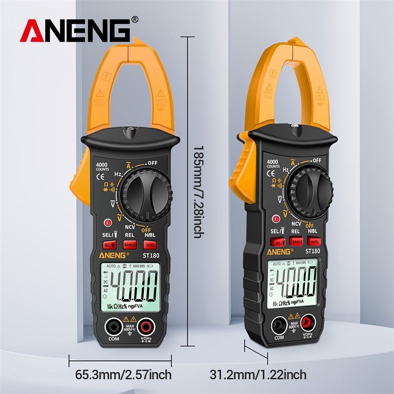 ANENG ST180 أصفر مقياس المشبك الرقمي للتيار المتردد 4000 عدد ملتيميتر - Image 4