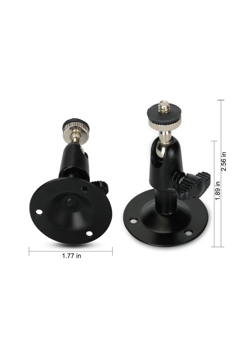 SYOSI - Security Wall Mount for Oculus Sensor Arlo, Arlo Pro, R Stick Up Cam Wired, Metal Security Camera Bracket Outdoor Indoor 360° Rotation 1/4" Screw Camera (3 Pack, Black) - Image 1