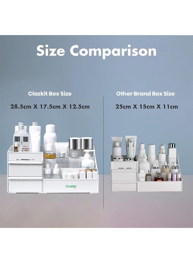 Clazkit Clazkit Cosmetic Organizer Box Drawers Storage Plastic Stationary Box | Make Up Organiser For Women  - Image 5