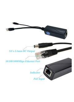 SYOSI Gigabit PoE Splitter 12V 2A Output with IEEE 802.3af/at Standard Compliant 10,100,1000Mbps Power over Ethernet Splitter Adapter for Security Camera CCTV Surveillance 5.5x2.1mm DC Plug Cable (PS5712TG)  - Image 2