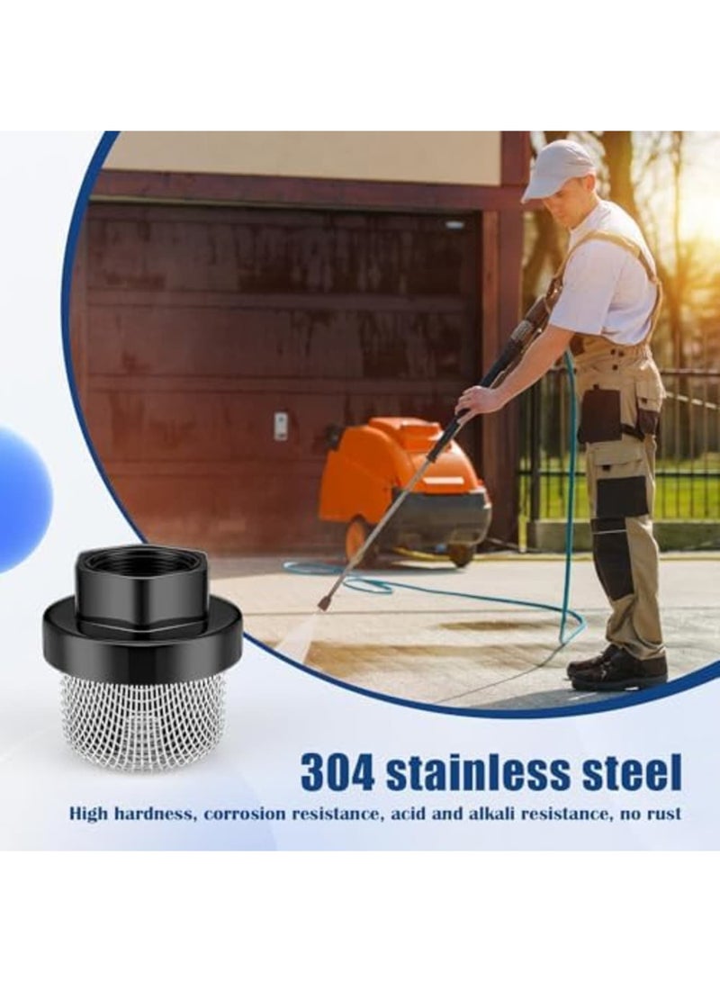 Luckam 7/8" Thread Inlet Strainer Filter for Sprayer & Hose Systems, Suction Mesh Screen Compatible with Graco 246385, for 390 395 495 Airless Paint Sprayer, Garden Pump, Pressure Washer, 2PCS - Image 2