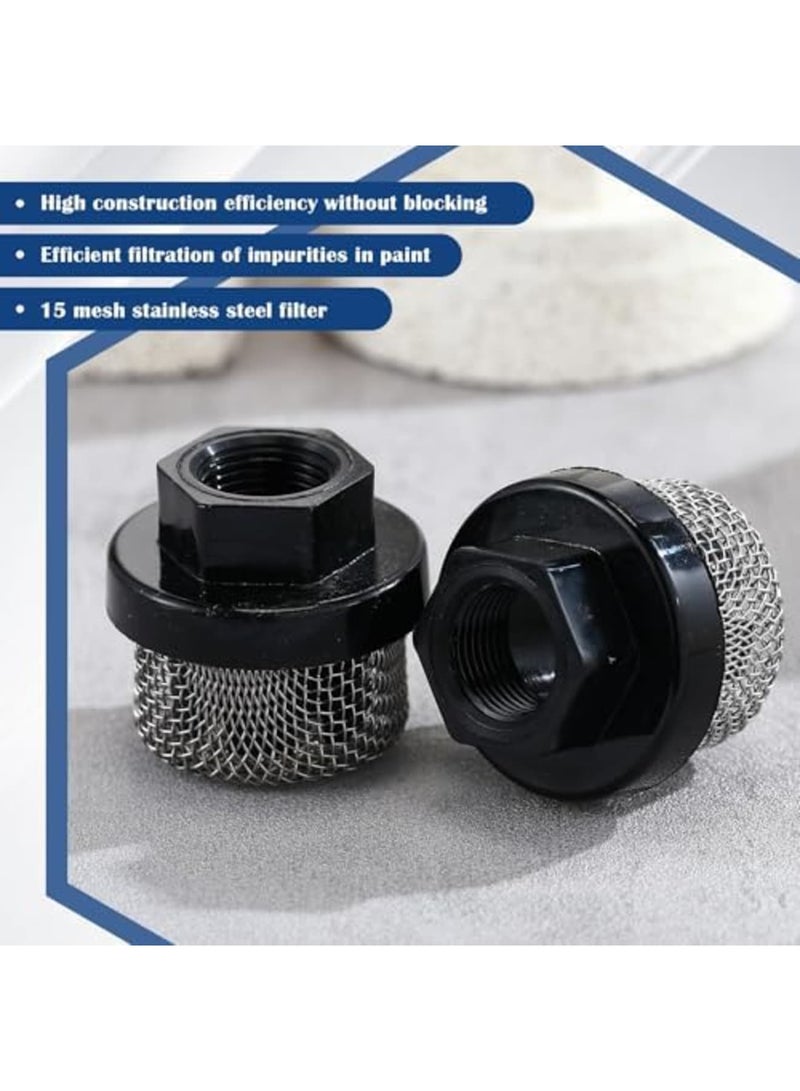 Luckam 7/8" Thread Inlet Strainer Filter for Sprayer & Hose Systems, Suction Mesh Screen Compatible with Graco 246385, for 390 395 495 Airless Paint Sprayer, Garden Pump, Pressure Washer, 2PCS - Image 5