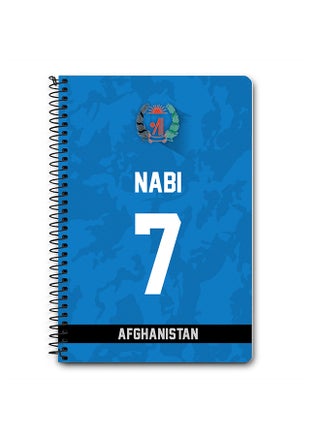 Designer A5 Spiral Notebook Memo Notepad Journal Player - Mohammad Nabi, Jersey Number -7 (With Logo) - pzsku/Z15C7792B4DB5DFB8414AZ/45/_/1695038598/c3874b66-0e9e-4d95-adda-e22dc4b0e170