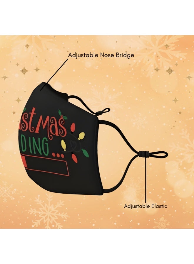برينت شوب فور مي قناع حماية الوجه الجديد للبالغين في عيد الميلاد، قابل للغسل وقابل للتعديل للرجال والنساء والشباب - Image 2