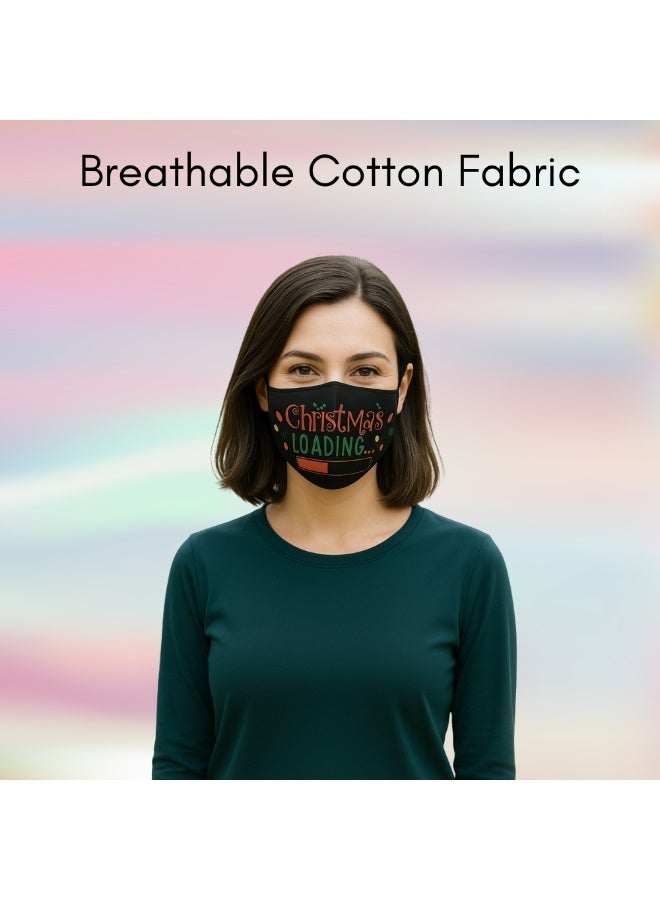 برينت شوب فور مي قناع حماية الوجه الجديد للبالغين في عيد الميلاد، قابل للغسل وقابل للتعديل للرجال والنساء والشباب - Image 3