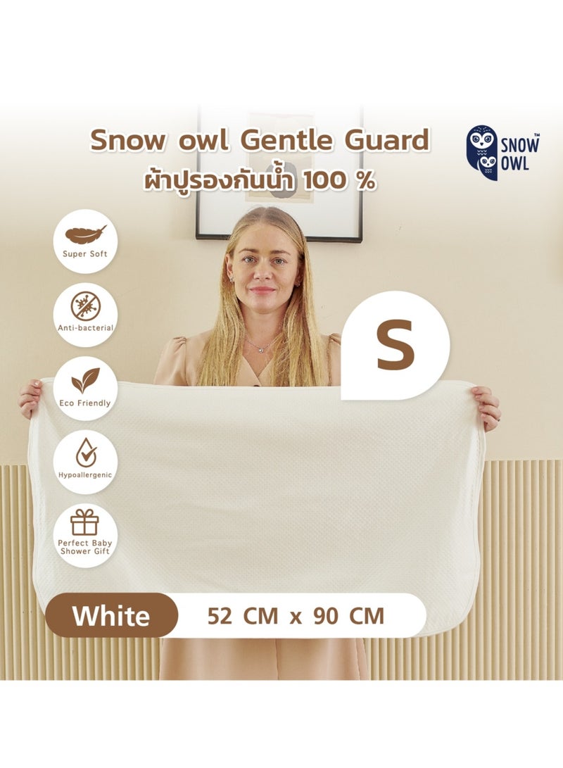 بومة الثلج وسادة واقية من الخيزران مقاومة للماء من Snow Owl (مقاسات S/M/L) - بيضاء، مقاس S - Image 1