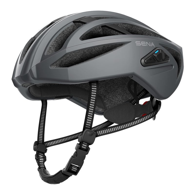 Sena R2 EVO Road Cycling Bluetooth Helmet Integrated Mesh Intercom System Matte Gray Large