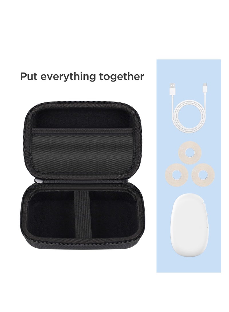 SYOSI Storage Case for Organization Protection of Mini Bluetooth Label Printer, Hard Storage Case Durable Shockproof Waterproof Label Maker Case, Oxford Hard Carrying Case Black (Case Only)  - Image 3