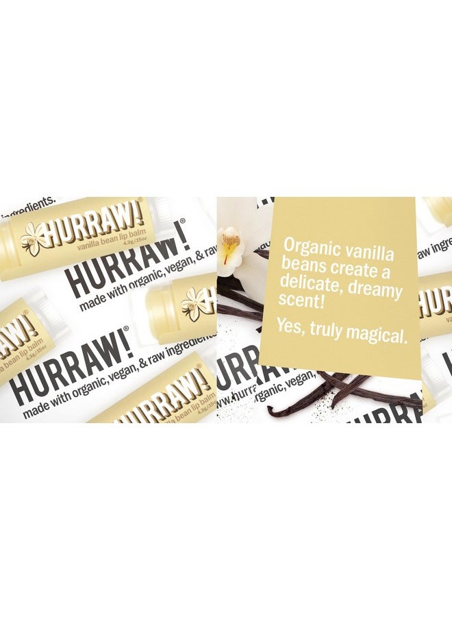 Hurraw! Vanilla Bean Lip Balm 2 Pack Organic Certified Vegan Cruelty And Gluten Free. Nongmo 100% Natural Ingredients. Bee Shea Soy And Palm Free. Made In Usa  - Image 3