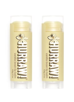 Hurraw! Vanilla Bean Lip Balm 2 Pack Organic Certified Vegan Cruelty And Gluten Free. Nongmo 100% Natural Ingredients. Bee Shea Soy And Palm Free. Made In Usa  - Image 1