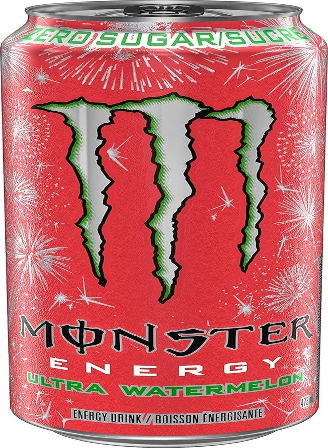 Monster Energy Drink Ultra Watermelon Zero Sugar Energy Drink 500ml X Pack Of 3 (Product Of USA) - Image 4