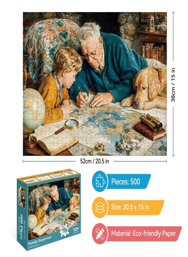 EIYRURU 500 Pieces Puzzle for Adults - Jigsaw Puzzles 500 Pieces, Family Puzzle, Challenging, Relaxing & Perfect for Family Game Nights, 20.5 x 15 in - Image 2