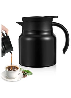 Generic Thermal Coffee Carafe 28Oz Coffee Carafes Tea Pot For Keeping Hot Stainless Steel coffee Double Walled Vacuum Thermal Carafe Insulated Coffee Dispenser with Removable Tea Infuser  - Image 1