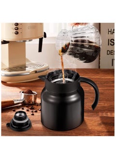 Generic Thermal Coffee Carafe 28Oz Coffee Carafes Tea Pot For Keeping Hot Stainless Steel coffee Double Walled Vacuum Thermal Carafe Insulated Coffee Dispenser with Removable Tea Infuser  - Image 3