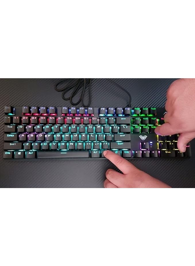 Mechanical Gaming Keyboard - Durable & Easy-to-Use USB Keyboard for Daily Gaming - Image 2