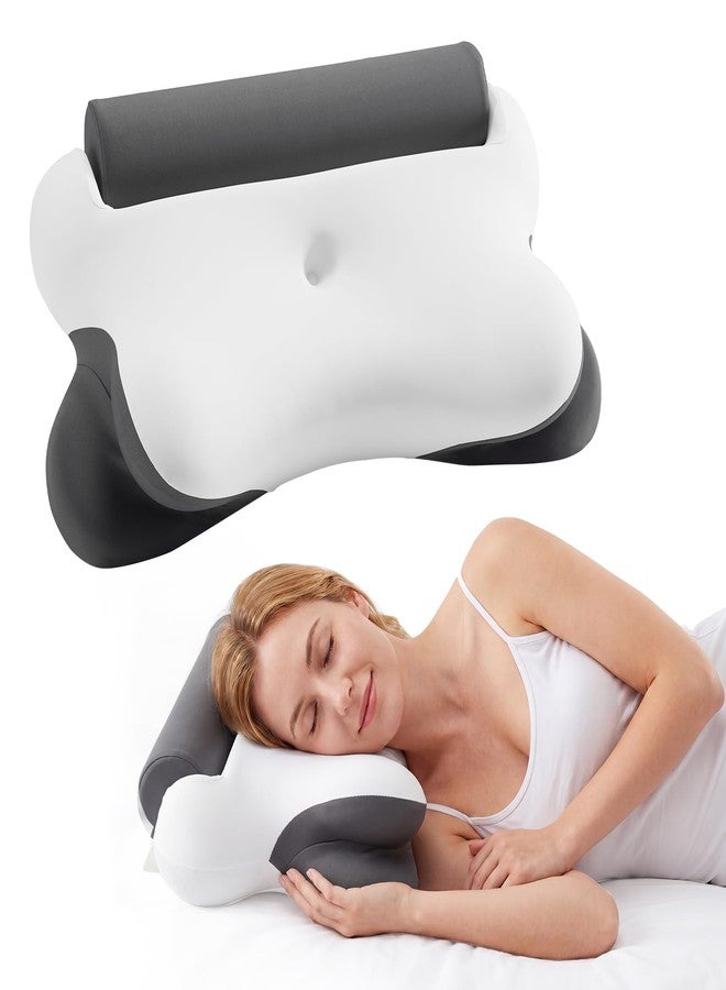 DUMOS Cervical Neck Pillow for Neck Pain Relief, Ergonomic Contour Memory Foam Pillow for Side Back & Stomach Sleepers with Cooling Breathable Cover - Image 1