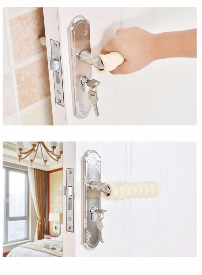 Y&D Door Handle Protector, Protective Covers Soft Foam Kid Baby Safety Knob Gaurd Bumper in Beige - Child and Wall Protector (Beige Color) 10 Pack  - Image 3