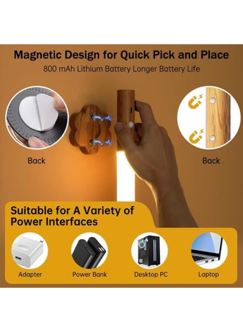 SYOSI USB Rechargeable Wall Light, Motion Sensor Night Light Portable Removable Magnetic Cordless Wireless Automatic Battery Strip Stick Night Lamp for Indoor Hallway Stairway Porch - Image 3
