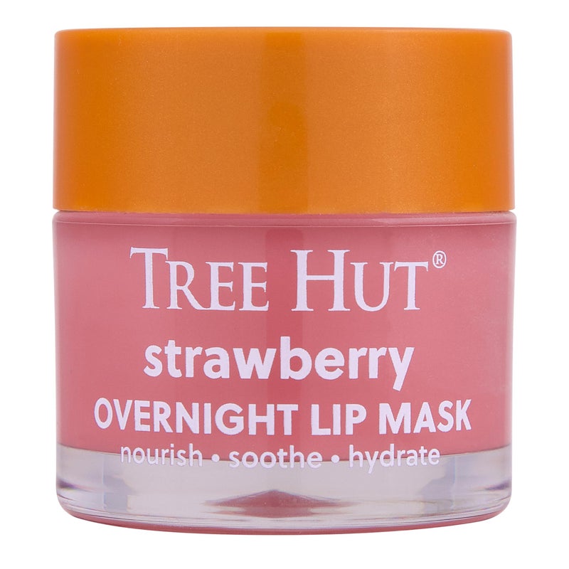 Tree Hut Strawberry Overnight Lip Mask, Hydrating Lip Treatment, Leave On Overnight for Soft, Smooth Lips, Holiday Gift & Stocking Stuffer, 0.6 oz - Image 1