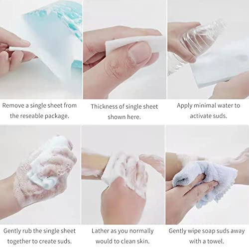 HYGIENJOY-Rinse Free Bath Sponges No Rinse Bathing Wipes(25 Counts)-No Residue Shower Wipes,Soap Infused,Lather,For the Elderly,Bedridden,Campers,Hikers,Post Surgery Must Haves - Image 2