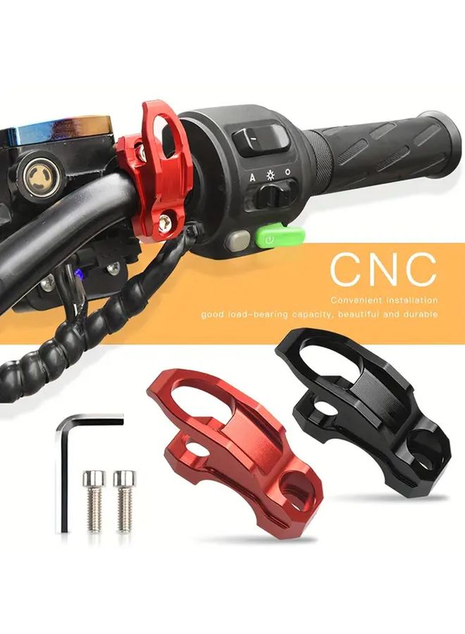 Blue CNC Aluminum Motorcycle Helmet Hook Front Mounted Universal Load Bearing - Image 1