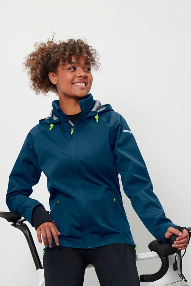 Tchibo Women Plain Rain Coat, Teal Blue  - Image 1