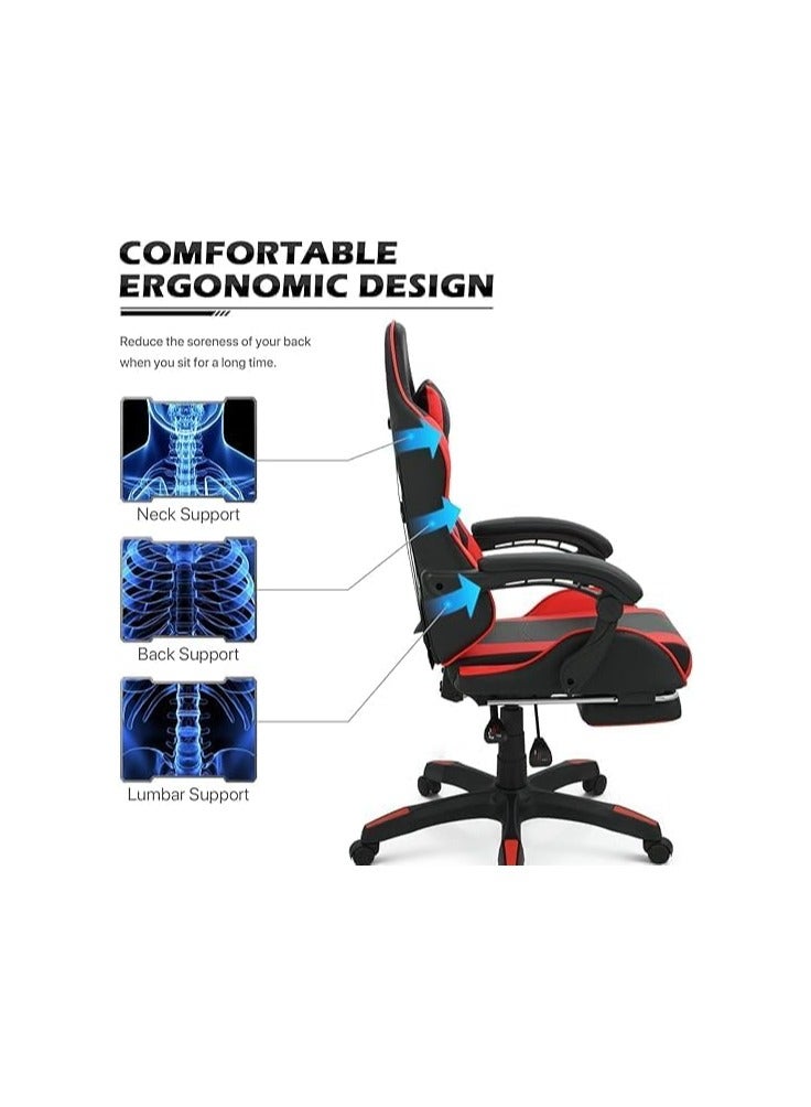 بونكا كرسي العاب قابل للتعديل مع مسند للراس لون احمر من بونكا - Image 2