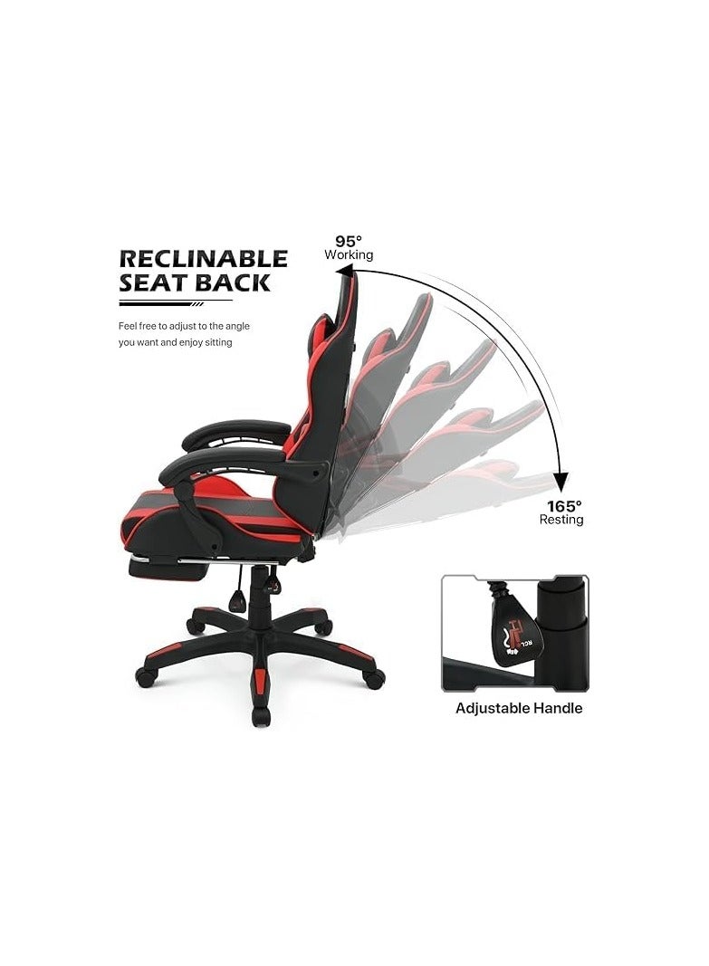 بونكا كرسي العاب قابل للتعديل مع مسند للراس لون احمر من بونكا - Image 3