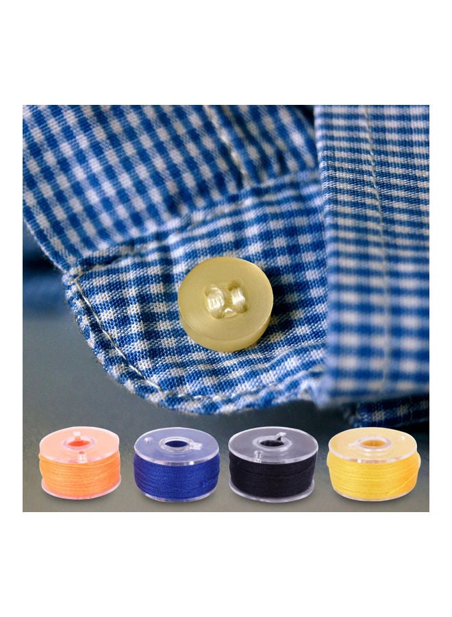 NIBEMINENT 36-Piece Grid Thread Bobbins Sewing Kit With Case Black/White - Image 3