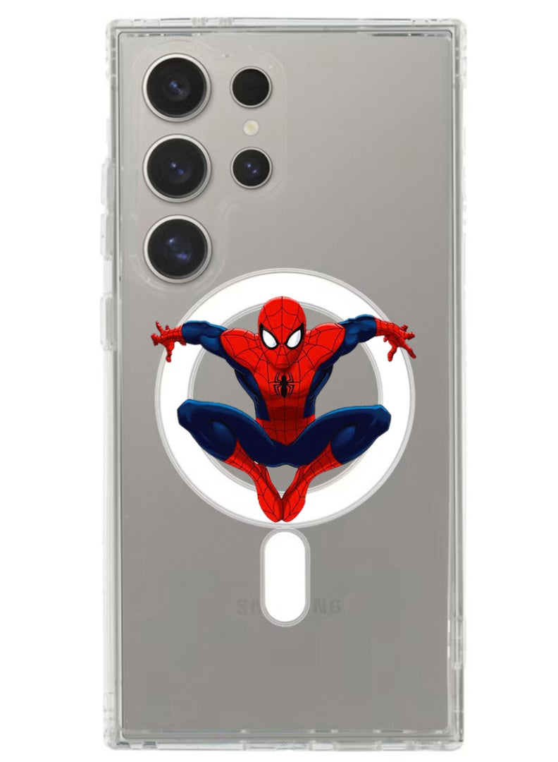 Theodor Magnetic Case for Samsung Galaxy S24 Ultra 6.8-inch Compatible with MagSafe Wireless Charging, Shockproof Phone Bumper Cover Spiderman 1 - Image 1