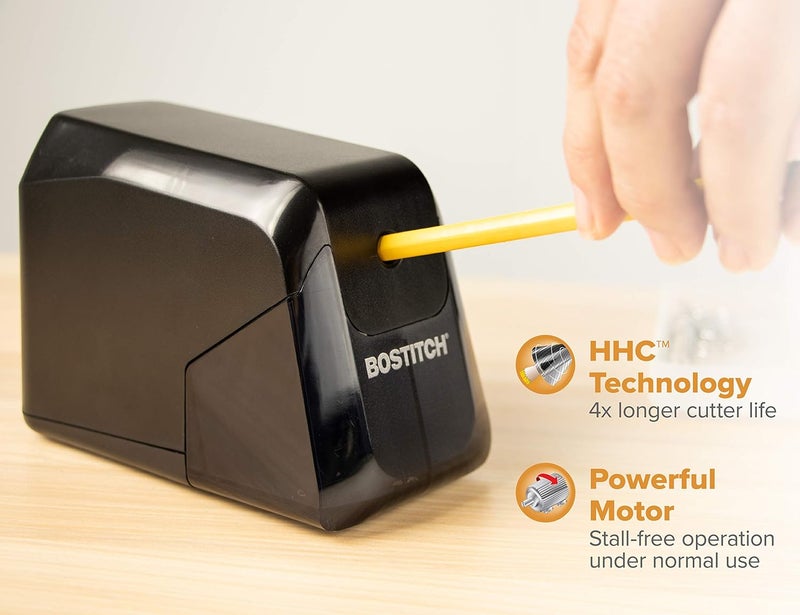 Bostitch Office Battery Pencil Sharpener, 4X Longer Cutter Life, Tip Saver Technology, Black (BPS4-BLK) - Image 3