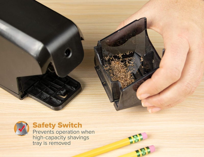 Bostitch Office Battery Pencil Sharpener, 4X Longer Cutter Life, Tip Saver Technology, Black (BPS4-BLK) - Image 5