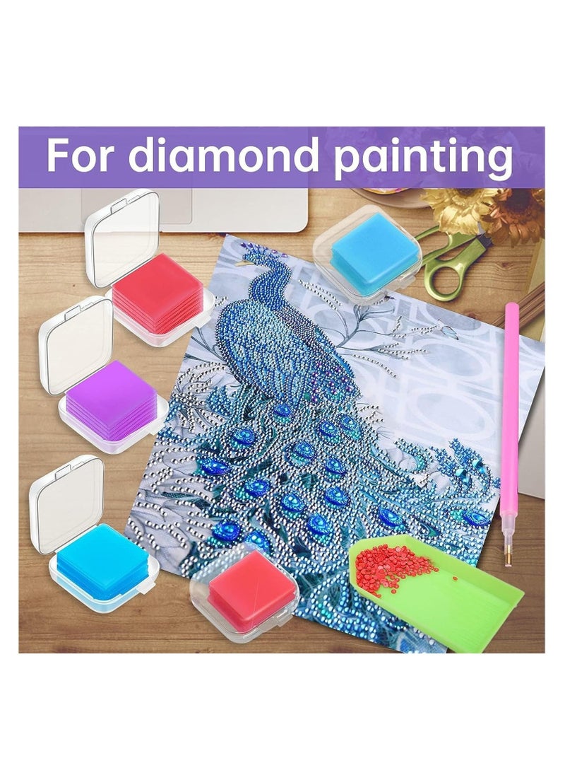 Diy Diamond Painting Glue Clay Set - 108 Pieces With Organizer Box - Embroidery Cross Stitch Drilling Mud - Diamond Painting Wax Tool Kit - 3 Colors Glue Clay For Accessories - 2.5 X 2.5 Cm  - Image 3