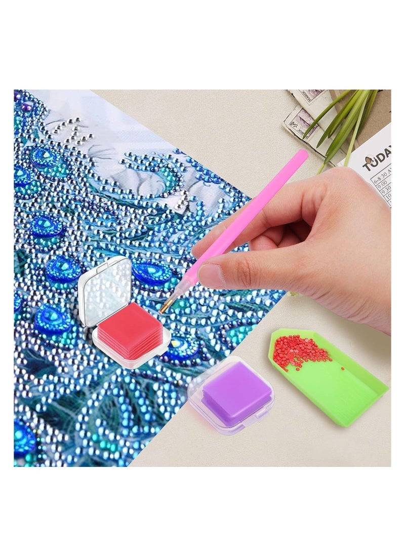 Diy Diamond Painting Glue Clay Set - 108 Pieces With Organizer Box - Embroidery Cross Stitch Drilling Mud - Diamond Painting Wax Tool Kit - 3 Colors Glue Clay For Accessories - 2.5 X 2.5 Cm  - Image 4