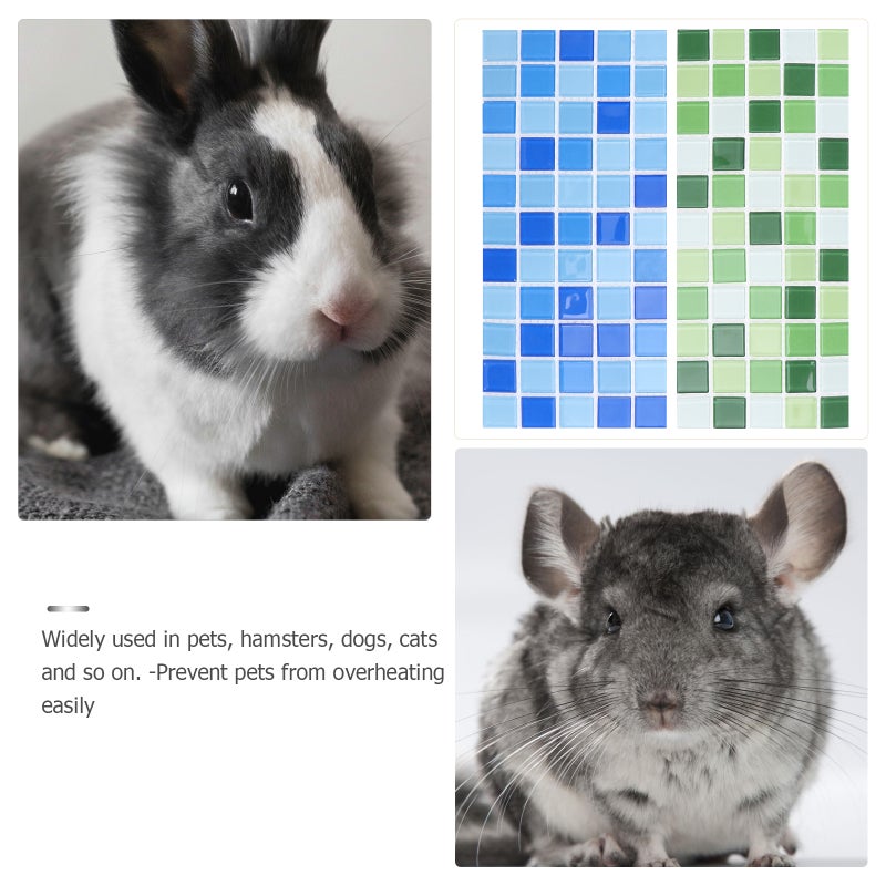 2pcs Sleeping Mat Hamster Cooling Pad Cooling Cushion ( , Green) - Image 5