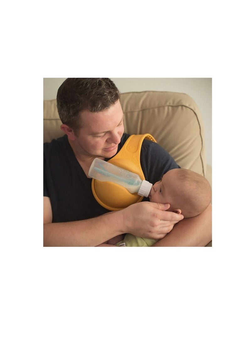 AS SEEN ON TV Baby Comfortable Hands Free Shoulder Feeding Bottle Holder Orange - Image 1