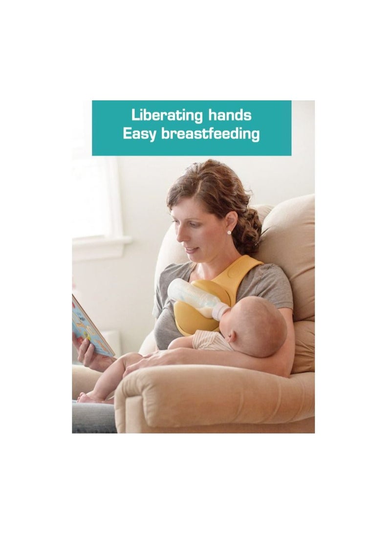 AS SEEN ON TV Baby Comfortable Hands Free Shoulder Feeding Bottle Holder Orange - Image 5