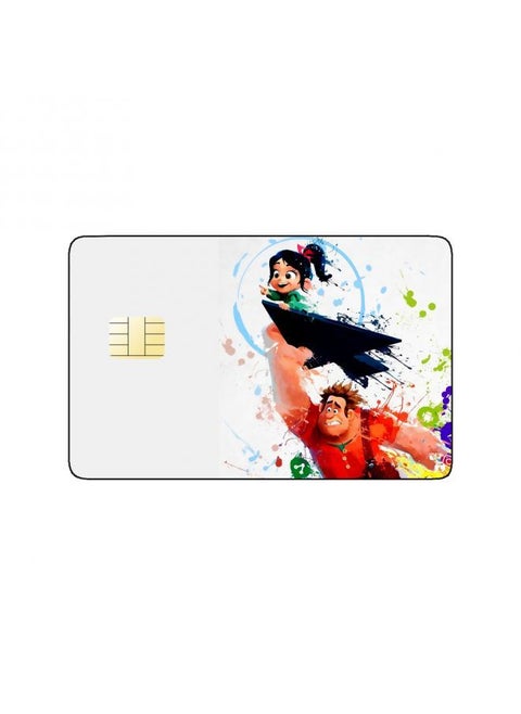 PRINTED BANK CARD STICKER Animation Ralph And Vanellope From Wreck It Ralph By Disney